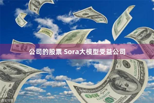 公司的股票 Sora大模型受益公司